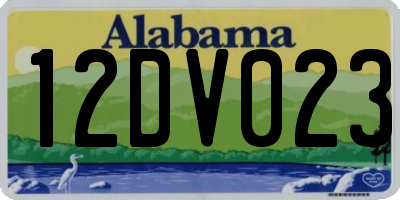 AL license plate 12DV023