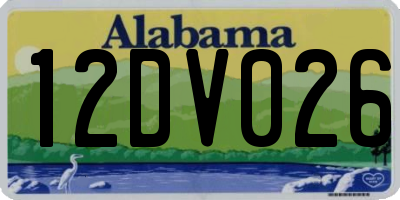 AL license plate 12DV026