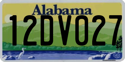 AL license plate 12DV027