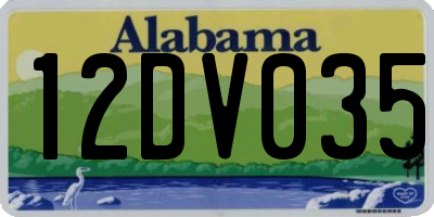 AL license plate 12DV035