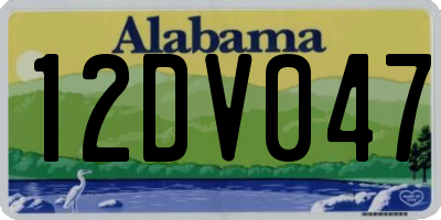 AL license plate 12DV047