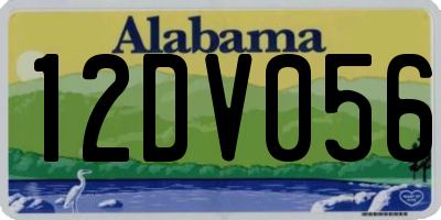 AL license plate 12DV056