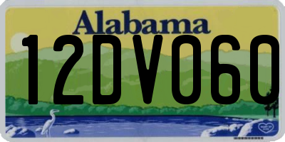 AL license plate 12DV060