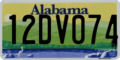 AL license plate 12DV074