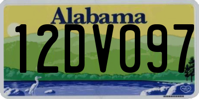 AL license plate 12DV097