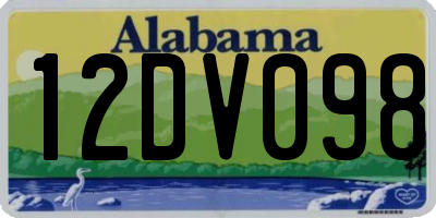 AL license plate 12DV098