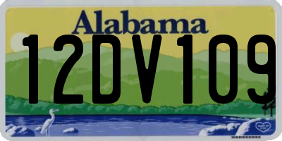 AL license plate 12DV109
