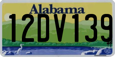 AL license plate 12DV139