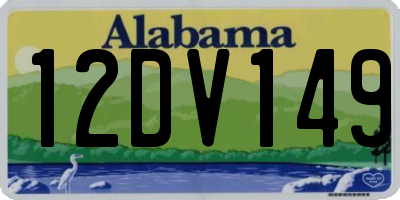 AL license plate 12DV149