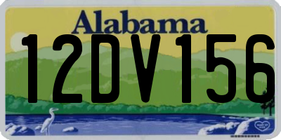 AL license plate 12DV156
