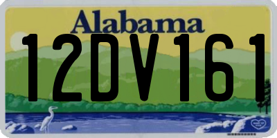 AL license plate 12DV161