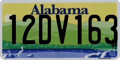 AL license plate 12DV163
