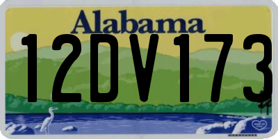 AL license plate 12DV173