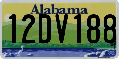 AL license plate 12DV188