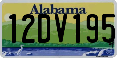 AL license plate 12DV195