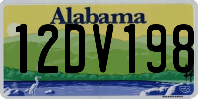 AL license plate 12DV198