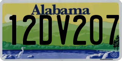 AL license plate 12DV207