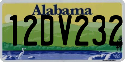 AL license plate 12DV232