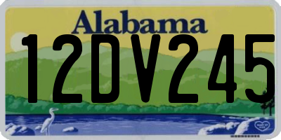 AL license plate 12DV245