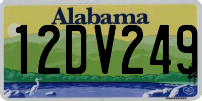 AL license plate 12DV249