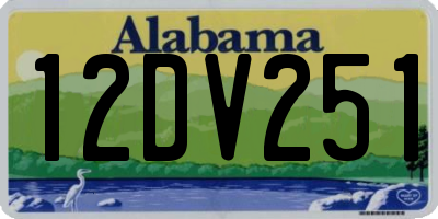 AL license plate 12DV251