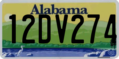 AL license plate 12DV274