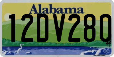 AL license plate 12DV280