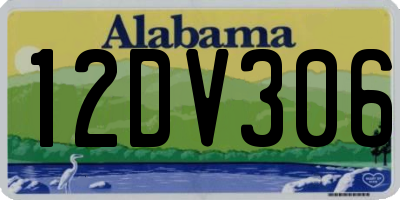 AL license plate 12DV306