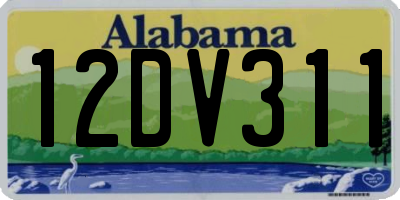 AL license plate 12DV311