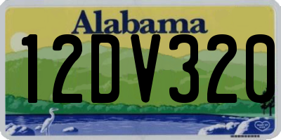 AL license plate 12DV320