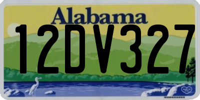 AL license plate 12DV327