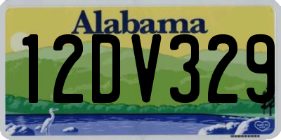 AL license plate 12DV329