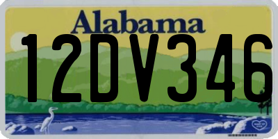 AL license plate 12DV346
