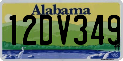 AL license plate 12DV349