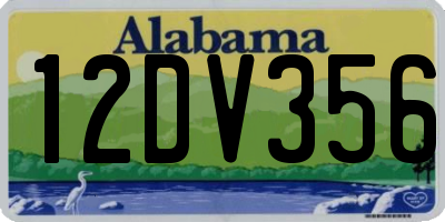 AL license plate 12DV356