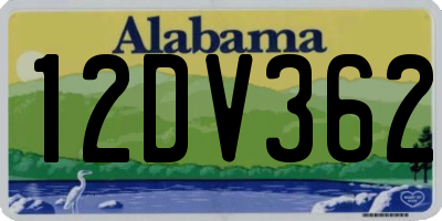 AL license plate 12DV362