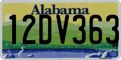 AL license plate 12DV363