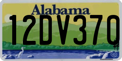 AL license plate 12DV370