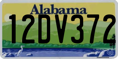 AL license plate 12DV372