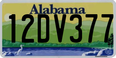 AL license plate 12DV377