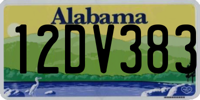 AL license plate 12DV383