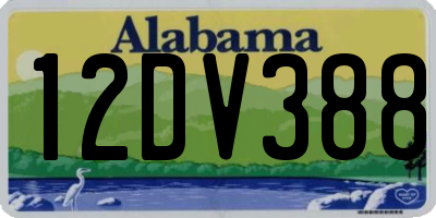 AL license plate 12DV388