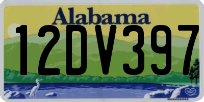 AL license plate 12DV397