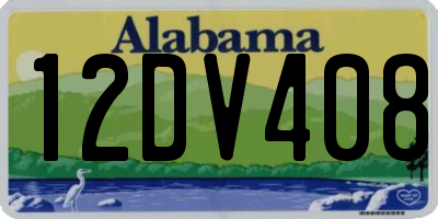 AL license plate 12DV408