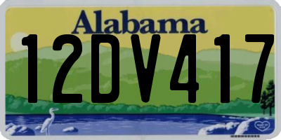 AL license plate 12DV417