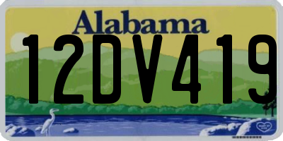 AL license plate 12DV419