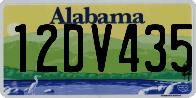 AL license plate 12DV435