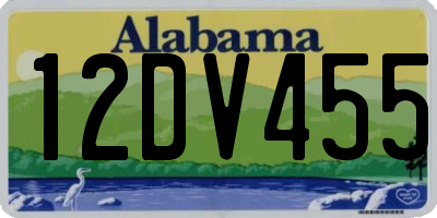 AL license plate 12DV455