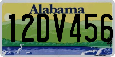 AL license plate 12DV456