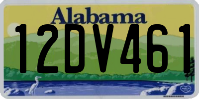 AL license plate 12DV461